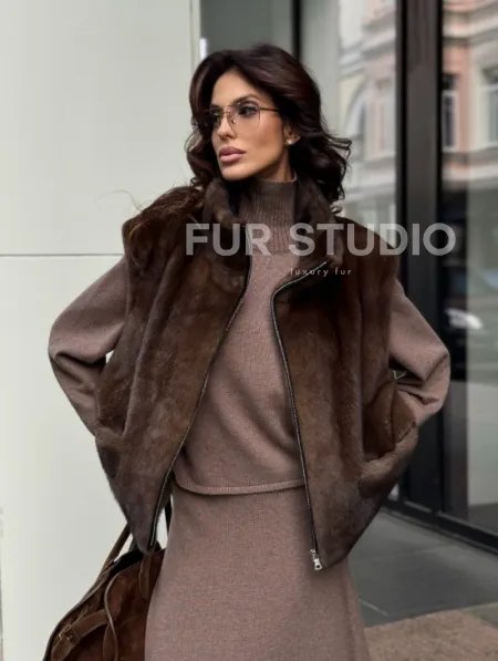 Жилет из норки - фото 8