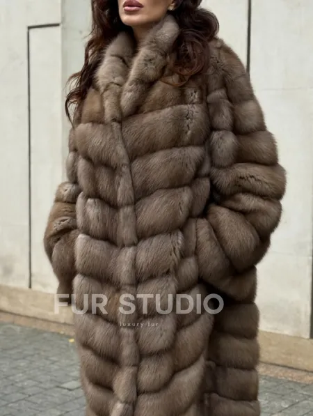 Шуба из натуральной куницы - фото 2
