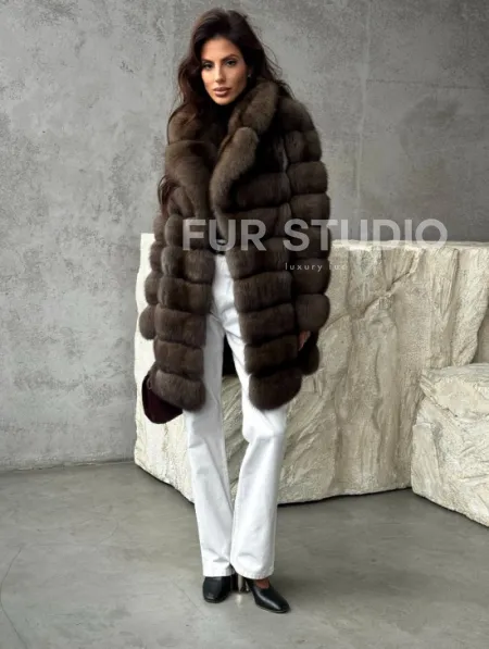 Женская шуба из соболя - фото 2