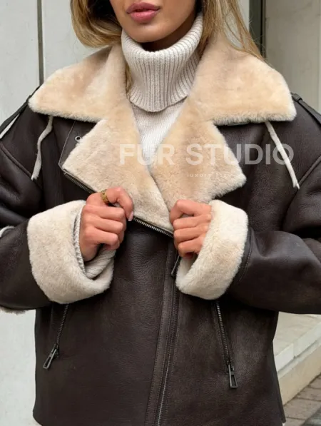 Молодёжная куртка-дубленка - фото 1