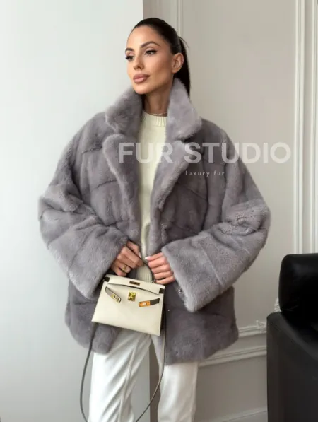 Полушубок норковый - фото 12