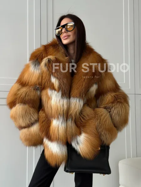 Шуба из натурального меха - лиса огнёвка - фото 12