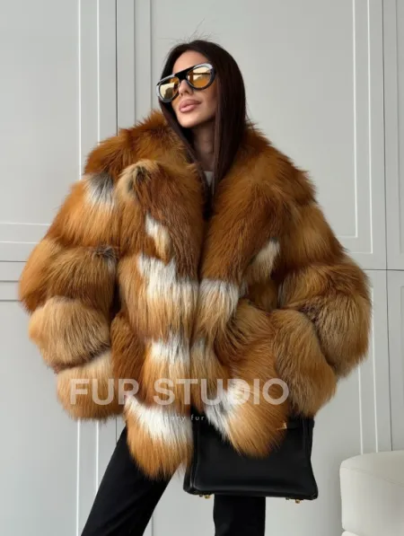 Шуба из натурального меха - лиса огнёвка - фото 12