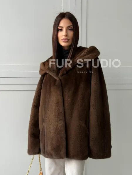 Автоледи с капюшоном из норки KOPENHAGEN FUR - фото 14