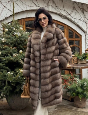 Манто из меха куницы - фото 9