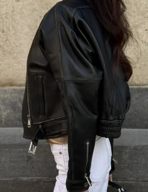 Кожаная куртка в стиле Casual - фото 3