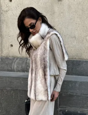 Женская манишка из норки крестовки - фото 8