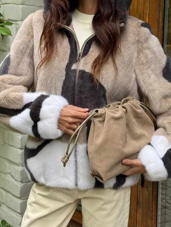 Норковая куртка женская - фото 1