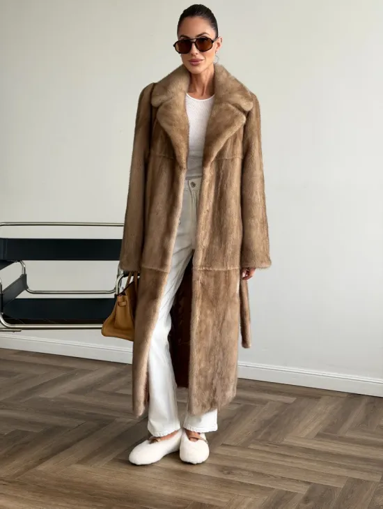 Шуба норковая классика - пастель - фото 5