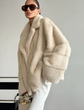 Женский норковый полушубок - фото 5