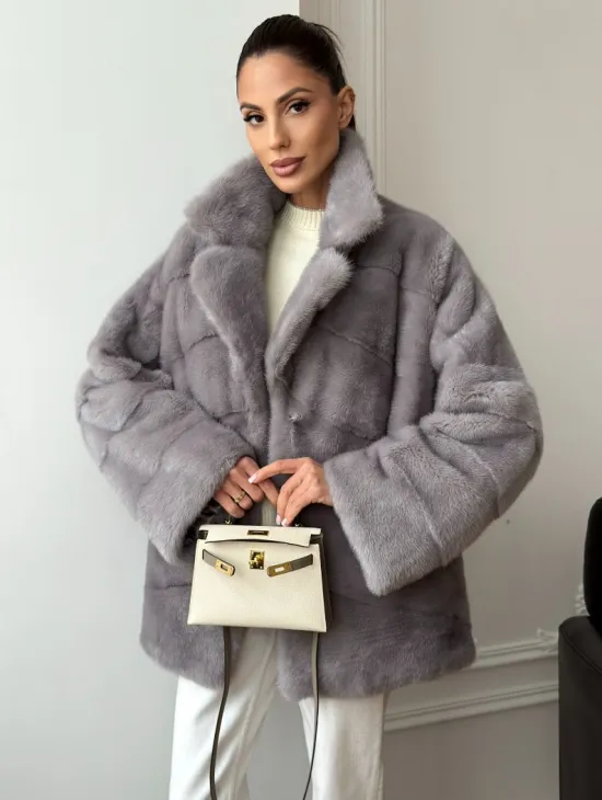 Полушубок норковый - фото 7