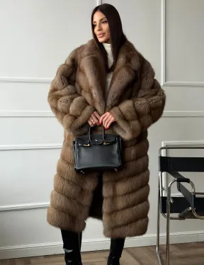 Шуба из куницы - английский воротник - фото 0