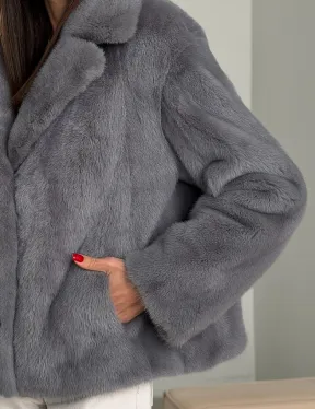 Короткая норковая шуба автоледи - фото 1