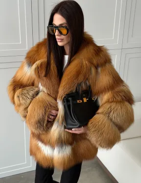 Шуба из натурального меха - лиса огнёвка - фото 5