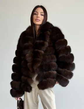 Шуба песцовая под соболь - фото 10