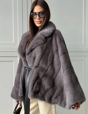 Автоледи норковая, модель -  «Летучая мышь» - фото 0