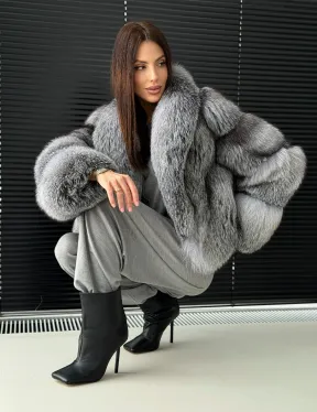 Полушубок - кроп из меха блюфрост - фото 9