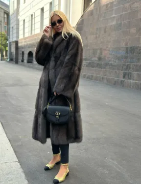 Шуба из баргузинского соболя - цельного кроя - фото 1