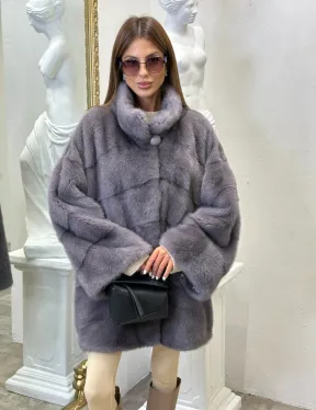 Шуба из норки стойка воротник - фото 4